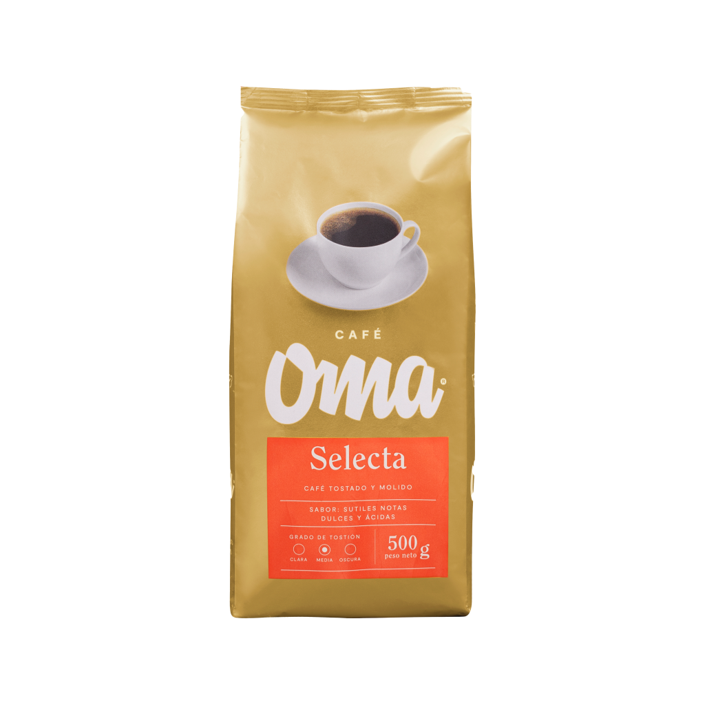 café tostado y molido, Cafe Oma Selecta frente