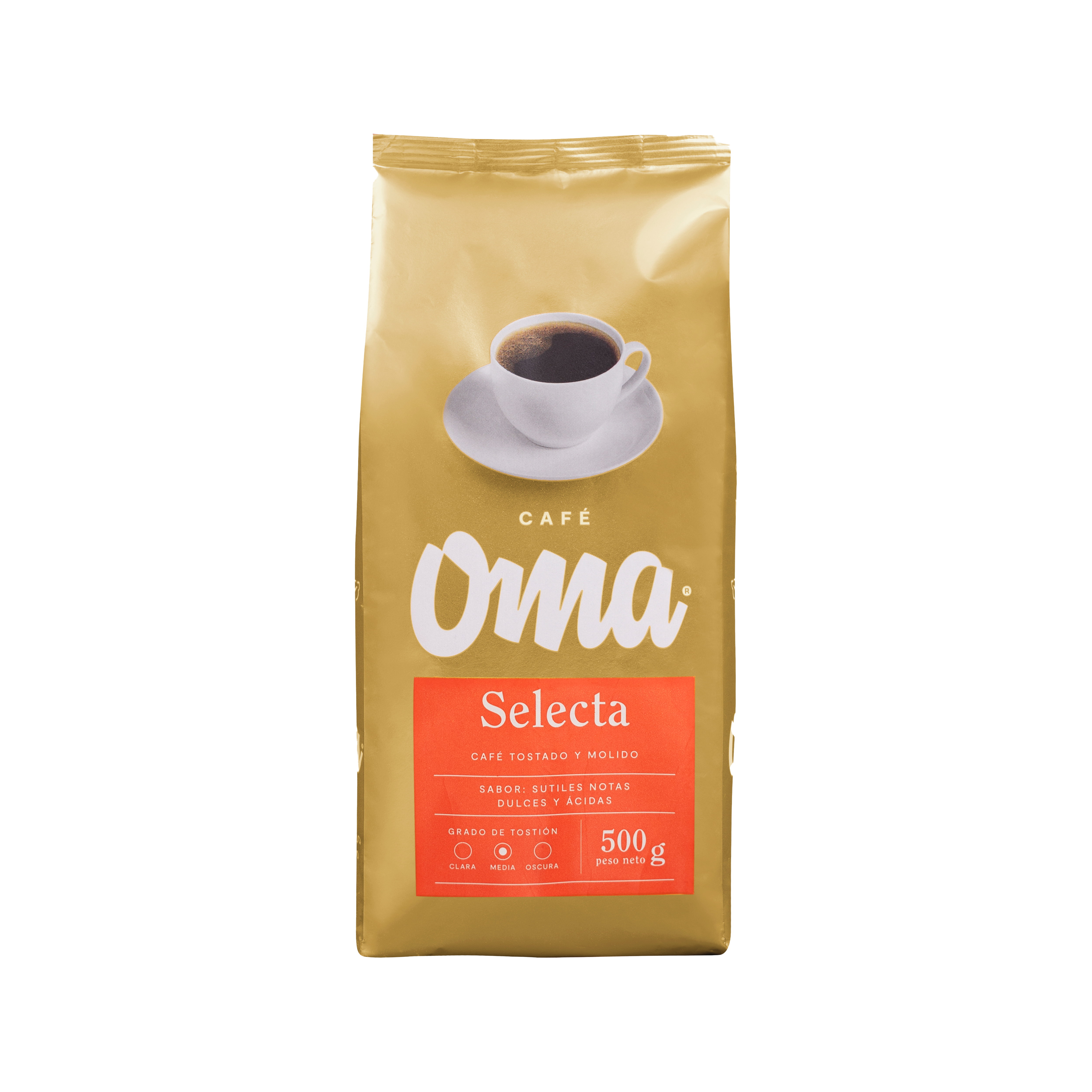 café tostado y molido, Cafe Oma Selecta frente